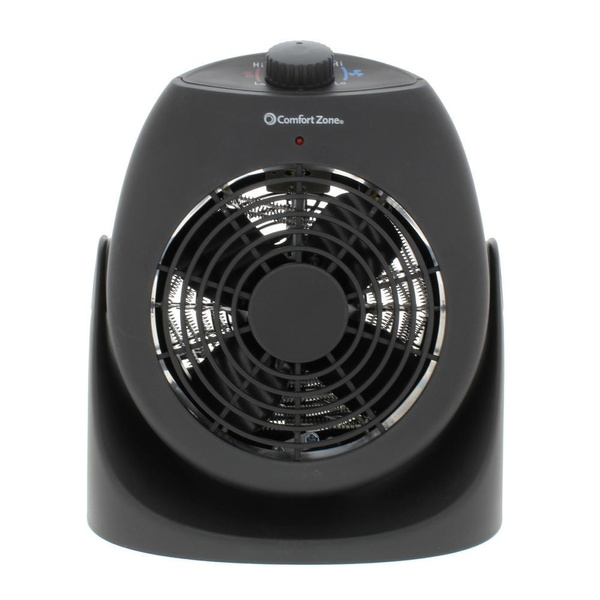 Comfort Zone Portable 1500w Electric Space Heater Personal Fan Dual Unit Black Wish