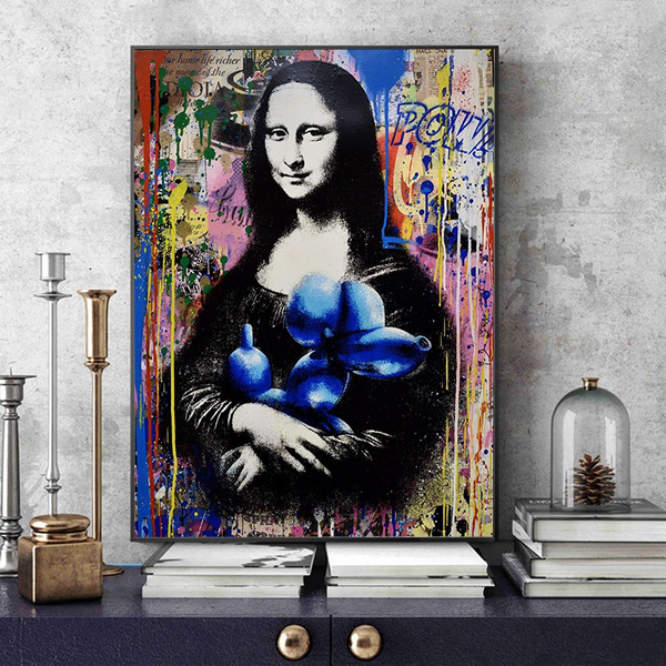 new Mr. Brainwash Artworks balloon dog and mona lisa graffiti