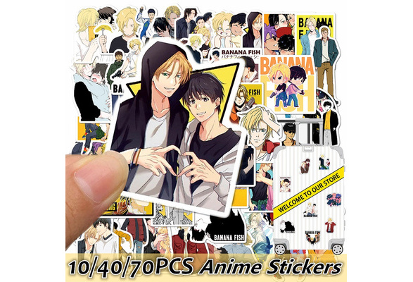 10 40 70pcs Anime Banana Fish Stickers Waterproof Graffiti Sticker For Laptop Skateboard Pvc Backpack Stationery Bicycle Car Decal Wish