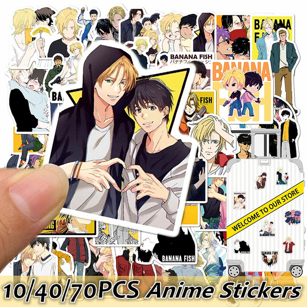 10 40 70pcs Anime Banana Fish Stickers Waterproof Graffiti Sticker For Laptop Skateboard Pvc Backpack Stationery Bicycle Car Decal Wish