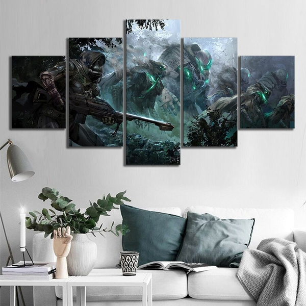 5 Piece Wall Art Warrior Bungie Destiny 2 Video Game Poster Digital Art ...