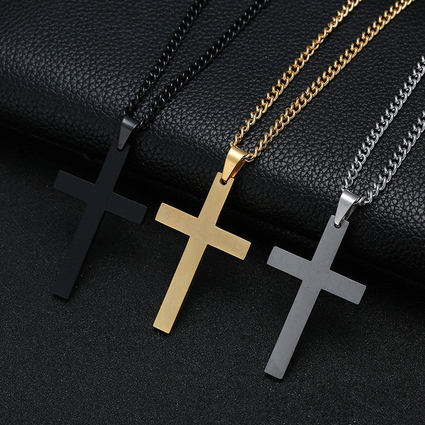Fashion Simple Cross Pendant Necklace 