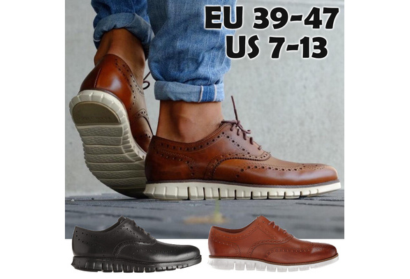 Mens Dress Formal Business Leisure Shoes Work Office Brogue Wing Tip Carved Chic