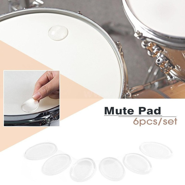 Reusable Drum Tool 6pcs/set Drum Damper Gel Pads Snare Tom Drum Muffler