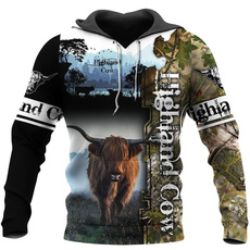 3D hoodies, Fashion, cow, Casual Jackets