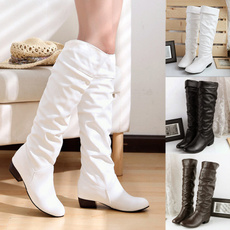 Knee High Boots, Plus Size, Leather Boots, long boots