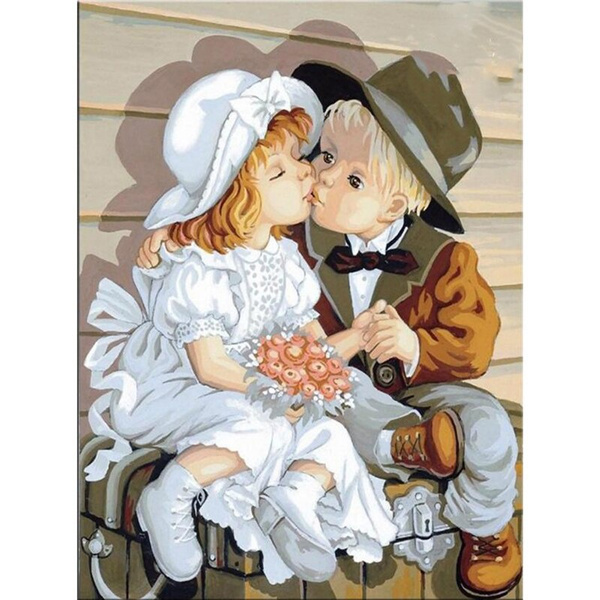 Girl Boy 5D DIY Art Diamond Painting Kit Picture Cross Stitch