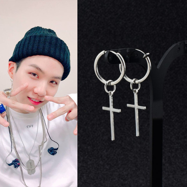 Bts Necklace Bts Cross Jewelry Kpop Jewelry K-pop Merchandise Bts