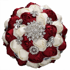 DIAMOND, Bouquet, bridehandsholdingroseflower, Rhinestone
