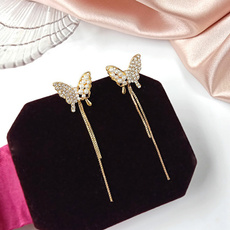 butterfly, pendantearring, Jewelry, Pearl Earrings
