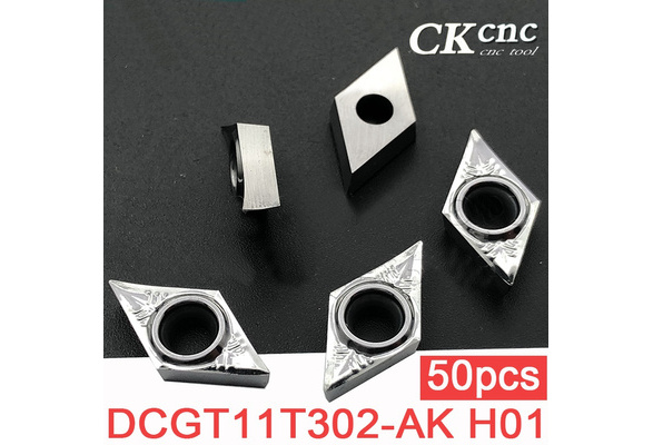 10pcs DCGT11T302-AK H01 DCGT32.50 CNC milling aluminum alloy carbide inserts 