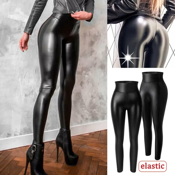Black Faux Leather Stretch Pants Available in Size XL – Meika's Boutique N  More LLC