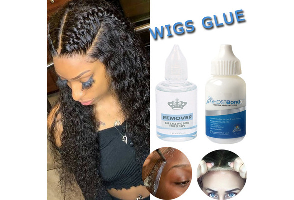 38ML Lace Wig Glue Hair Glue for Frontal Wig Bond Extension Adhesive Super  Glue for Wigs Bond & 30ml remove for lace wig bond toupee tape