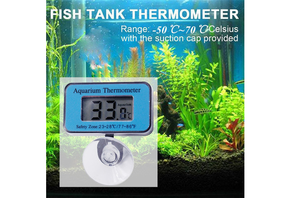 Digital LCD Fish Aquarium Water Tank Temperature Thermometer Suckers New 