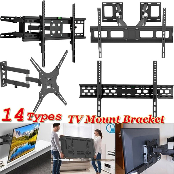 14 Types Tv Wall Mount Bracket Fits For Various Size Adjustable Rotatable Easy Installation Set Wish - How To Put Up A Tv Wall Mount Bracket