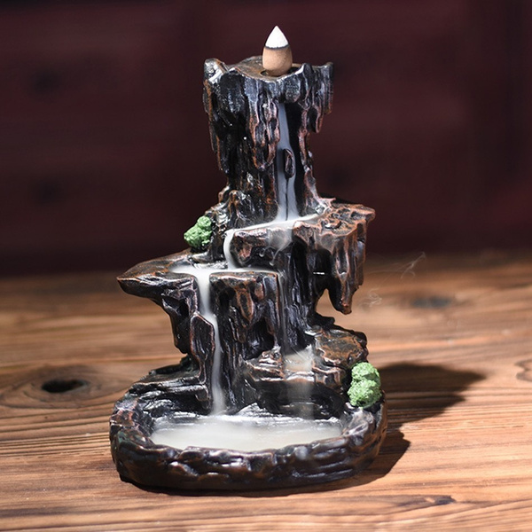 Incense Burner Holder Smoke Waterfall Scentsy Stand Fish Tank Home