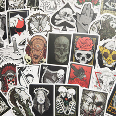 Car Sticker, suitcasesticker, skull, cute