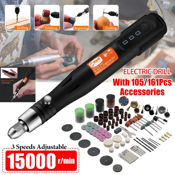 Electric Mini Grinder Drill Rotary Tool Usb Engraving Pen & Drill Bits