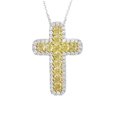 Sterling, DIAMOND, Cross necklace, Cross Pendant