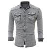 mensblouse, mensdenimshirt, Shirt, Long Sleeve