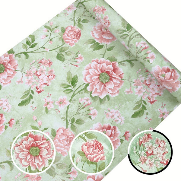 Zoey Drawer Liner- White background/ Pink Floral