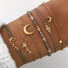 Charm Bracelet, Rope, Star, Jewelry