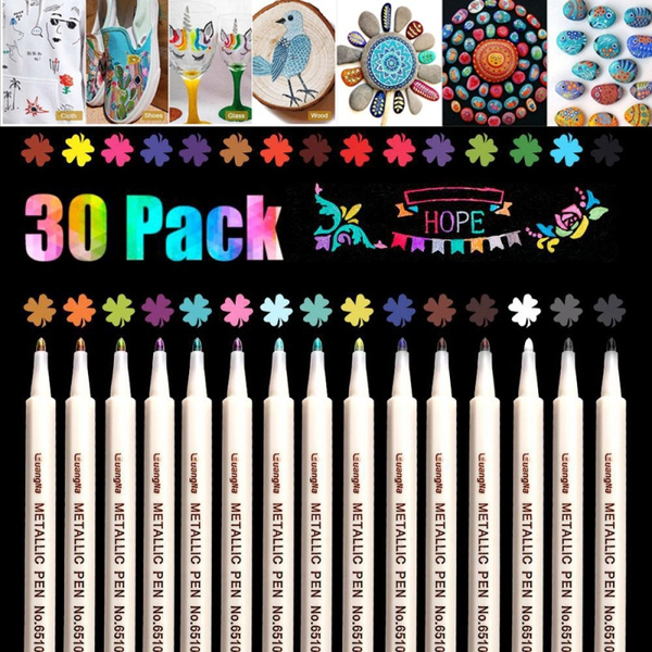 Metallic Marker Pens - Set of 30