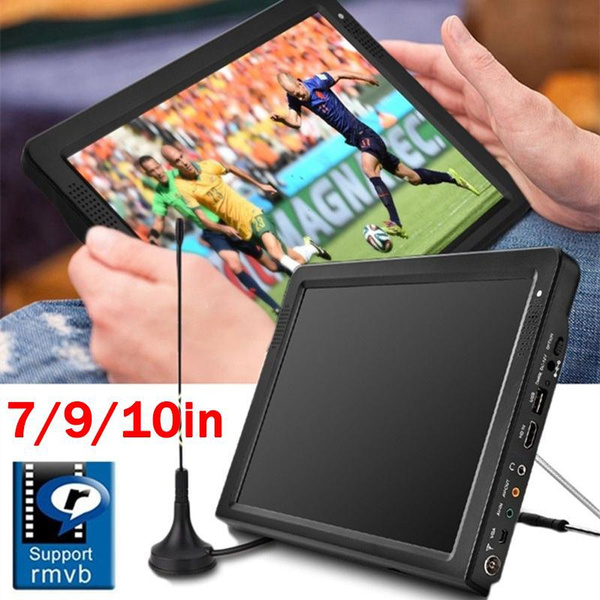 New 7/9/10Inch DVBT2 DVBT Digital Analog Mini Rechargeable Television
