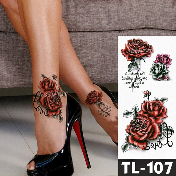Pink Tattoo Flower Sticker!