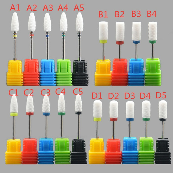 Ceramic Nail Drill Bits Electric Nail Files Manicure Cutter Nail Art 