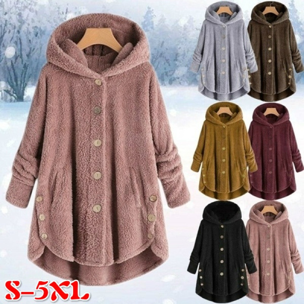 11 Colors Women Fashion Coats Autumn Winter Outwear Tops Solid Color ...