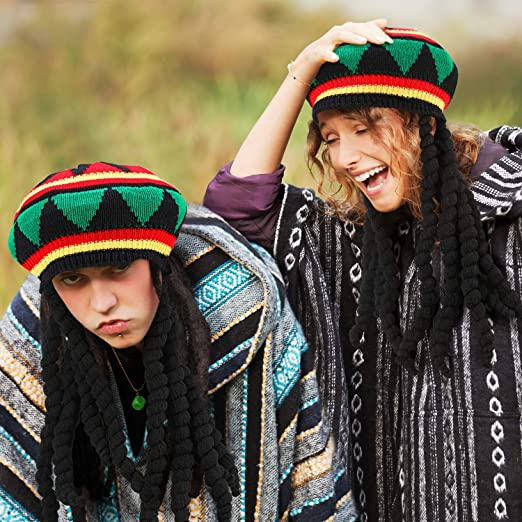 Rasta Wig With Cap Black