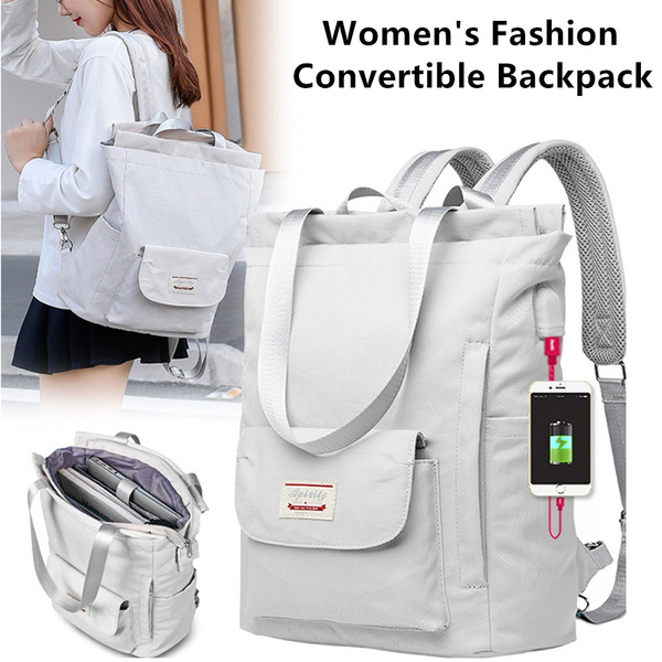 Women Fashion Convertible Backpack, Girls School Bookbag Bag Laptop ...