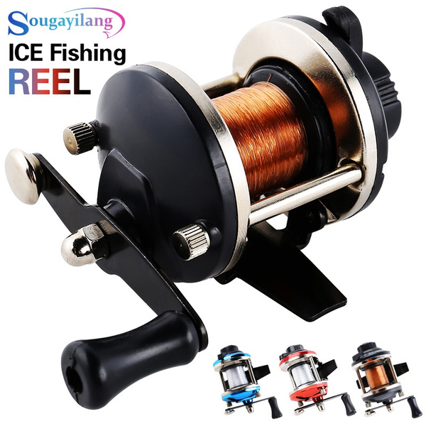 Ice Fishing Reel 3 Color Mini Fishing Reel Interchangeable Left