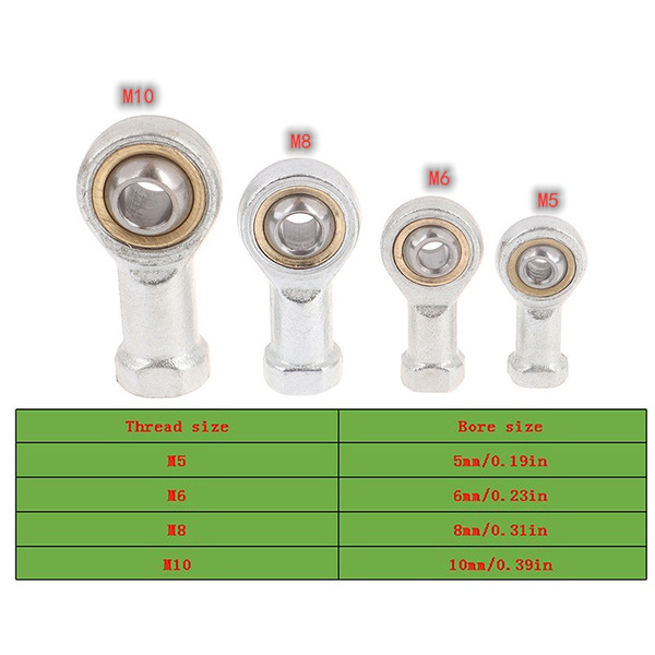 Metric Male Left Female Right Hand Thread Rod End Joint Bearing Wish