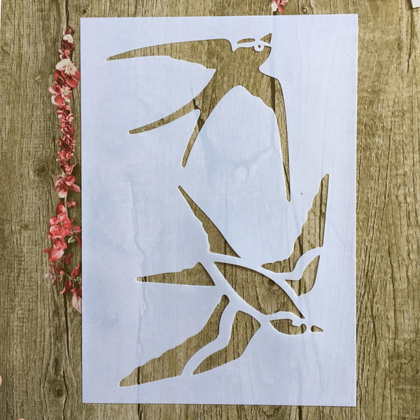 Flying bird DIY Craft Layering Stencils For Walls Painting