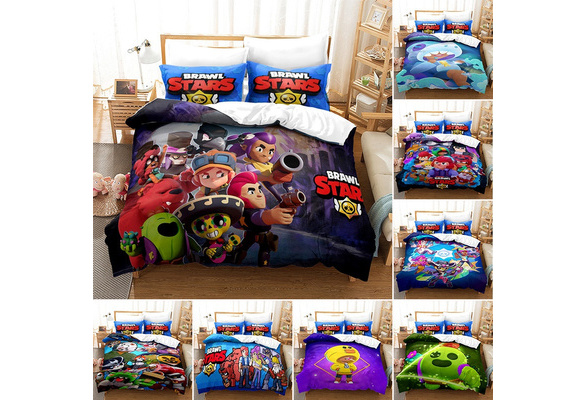 Kids Bedding 3D Brawl Stars Duvet Cover with Pillow Cover Bedding Set  Single Double Twin Full Queen King Size for Bedroom Decor