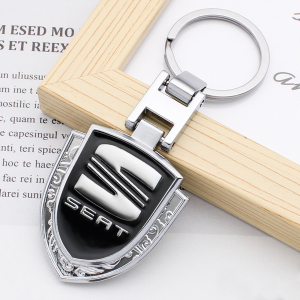 Metal Car Keychain Personality Creative Double-Sided key Ring Keychain  Badge Auto parts for Seat Leon FR Cupra Lbiza Altea Alhambra Exeo