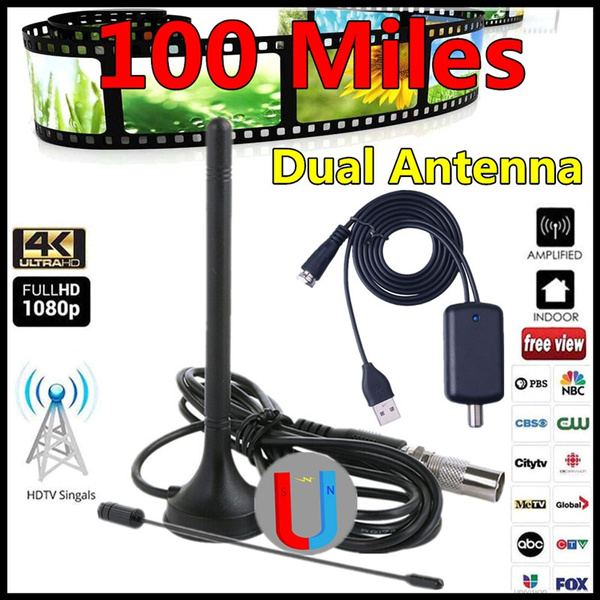 2021 New 100 Mile Range Antenna HD TV Dual Antenna with With