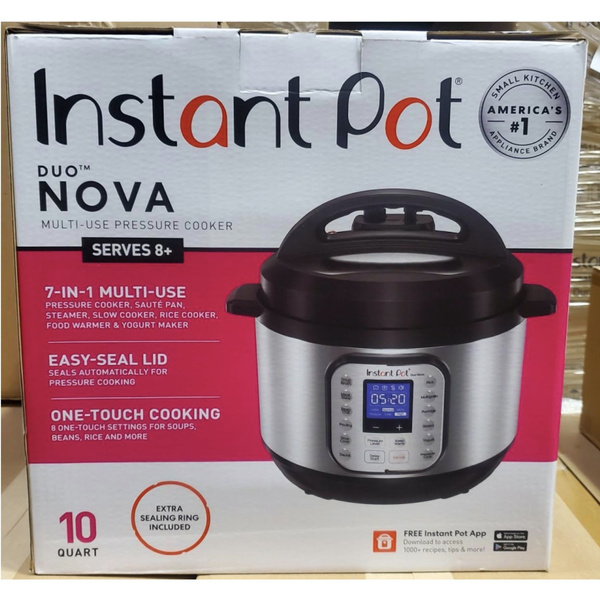 Instant Pot Duo Nova Pressure Cooker 7 in 1, 10 Qt, Best for Beginners