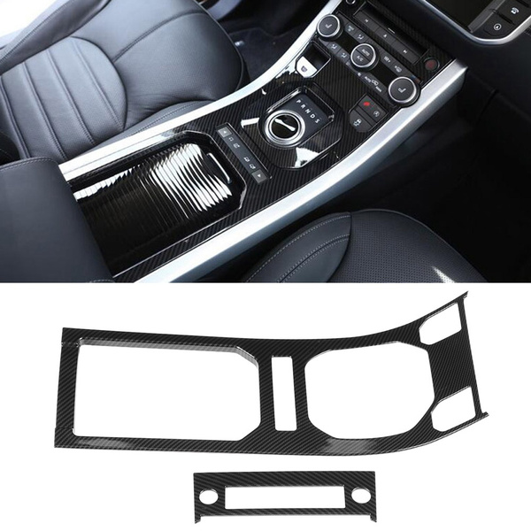 2pcs Carbon Fiber Style Center Console Gear Panel Trim for Range Rover ...