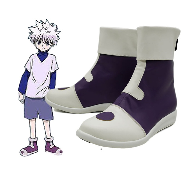 Anime Hunter X Hunter Cosplay Shoes Killua Zoldyck Cosplay Shoes Costume Boots for Adult Halloween Props Custom Made Shoes