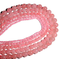 pink, 8MM, roundpinkcrystalbead, Jewelry