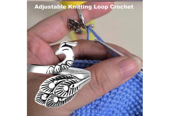 Fish Phoenix Knitting Loop Crochet Ring Ring Sewing Accessories Thimble Ring