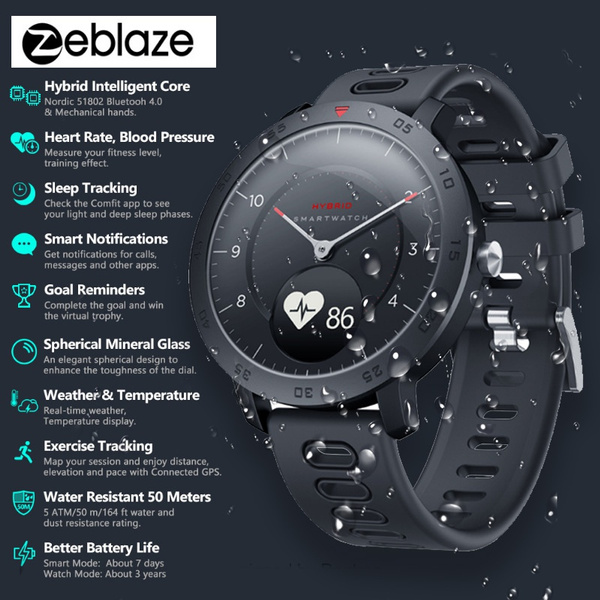 Zeblaze HYBRID Dual Modes Mechanical Smart Watch Heart Rate Blood ...