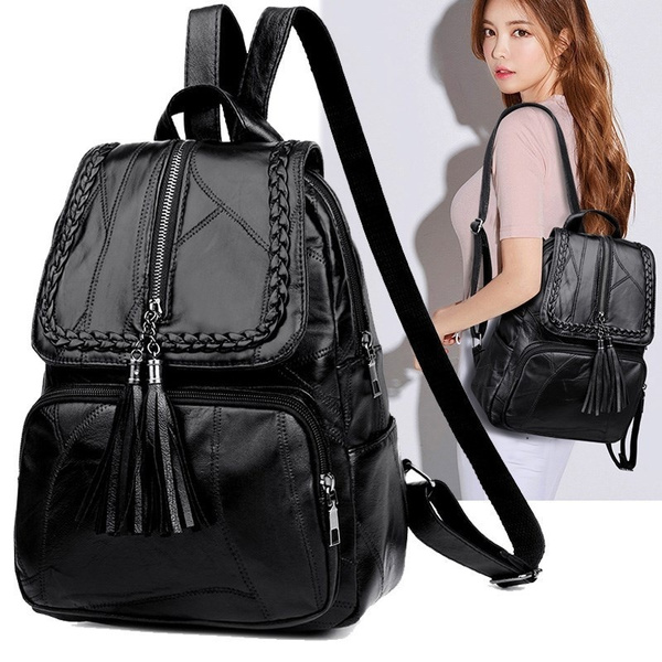 Fashion leather backpack online handbag