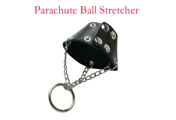 Adjustable Leather Parachute Ball Stretcher Men Scrotum Stretching and Ball  Sex Toys