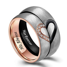 Steel, Heart, Love, wedding ring