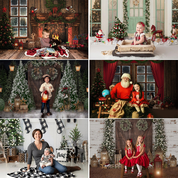 Mocsicka Christmas Photography Backdrop for Photo studio Fireplace Snow ...