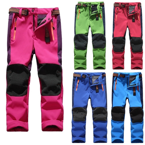 Kids Softshell Pants Waterproof Trousers Boys Girls Outdoor Hiking Trouser  Winter Skiing Pants Breathable Wear-Resistant Warm Hiking Pants Solid Color  Keep Warm Casual Pants 5-14Years - Walmart.com